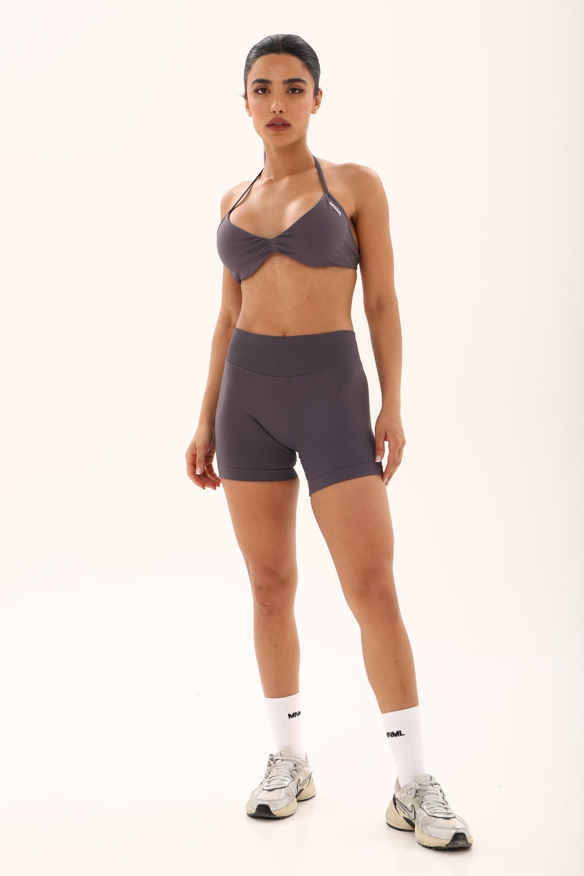 The MNML Sculpt Shorts - Plum Slate