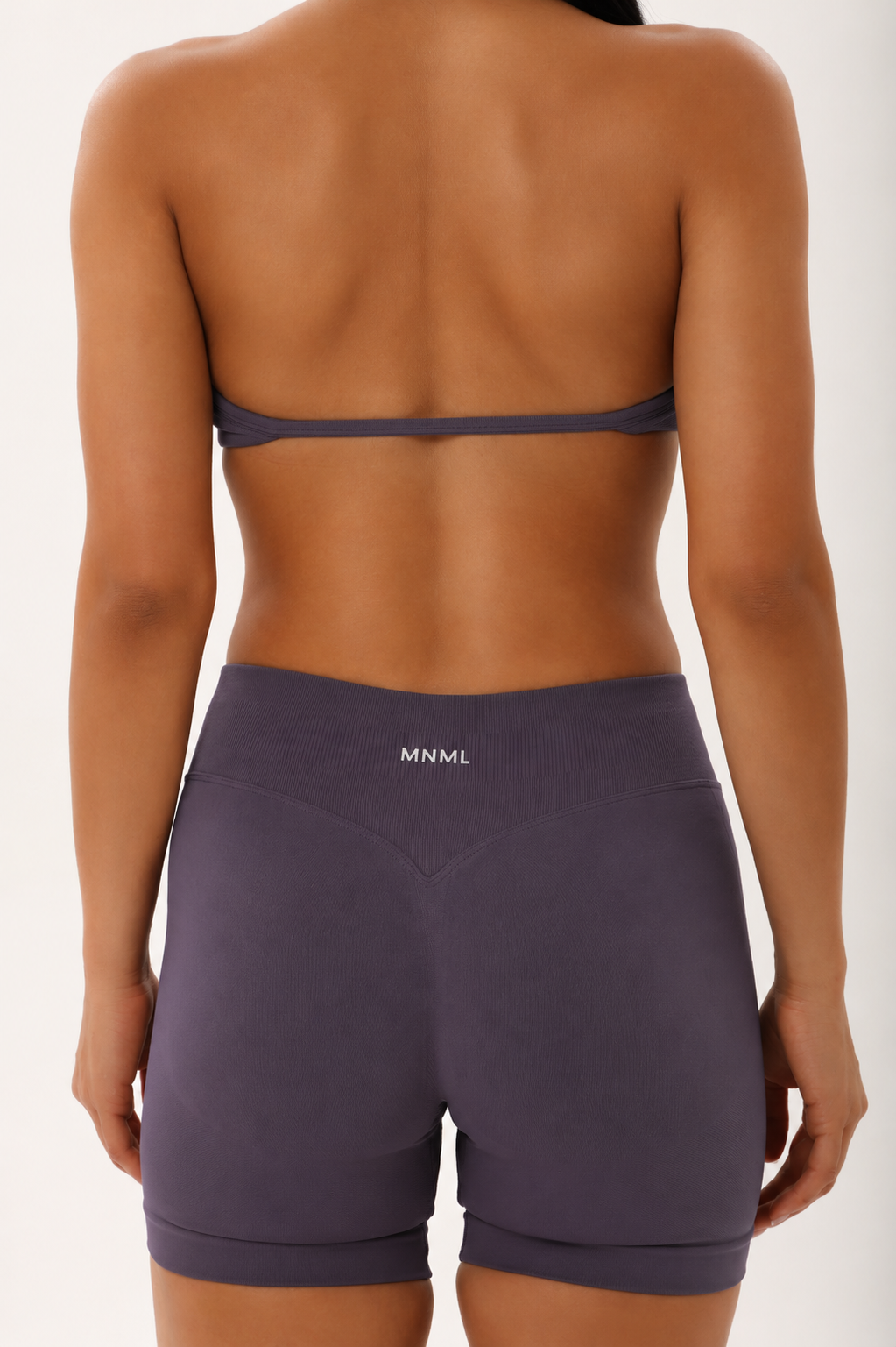 The MNML Sculpt Halterneck Bra - Plum Slate