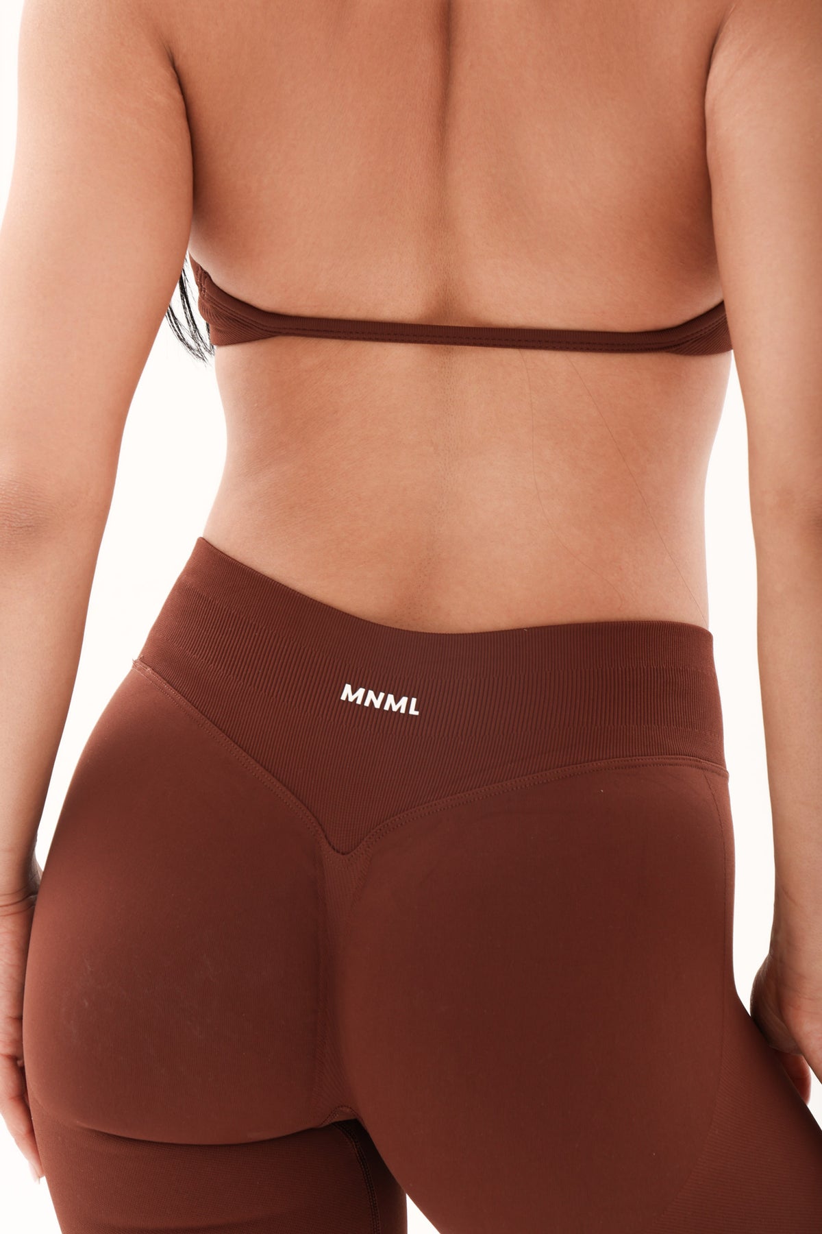 The MNML Sculpt Halterneck Bra - Espresso